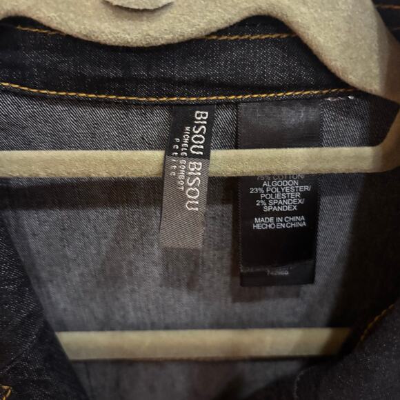 Bisou Bisou Dark Denim Dress Size Small - Picture 5 of 8